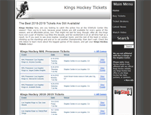 Tablet Screenshot of kingshockeytickets.com